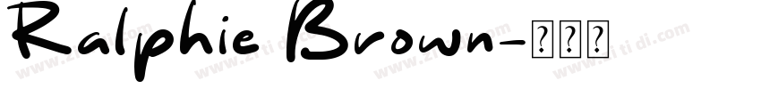 Ralphie Brown字体转换